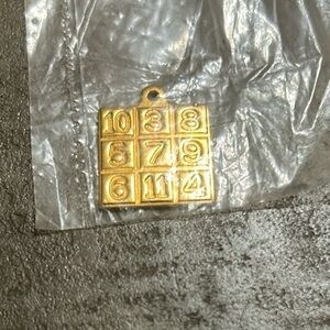 Vintage Gold Lottery Pendant